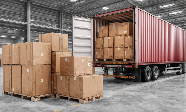 Hàng được tập kết tại kho Trung Quốc trước khi về Việt Nam